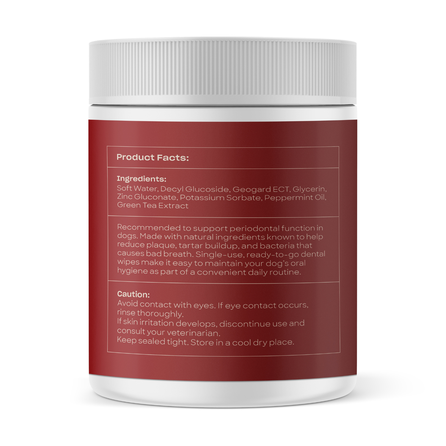 Red container jar with white lid labeled with text including 'Your Breath Effing Stinks!'