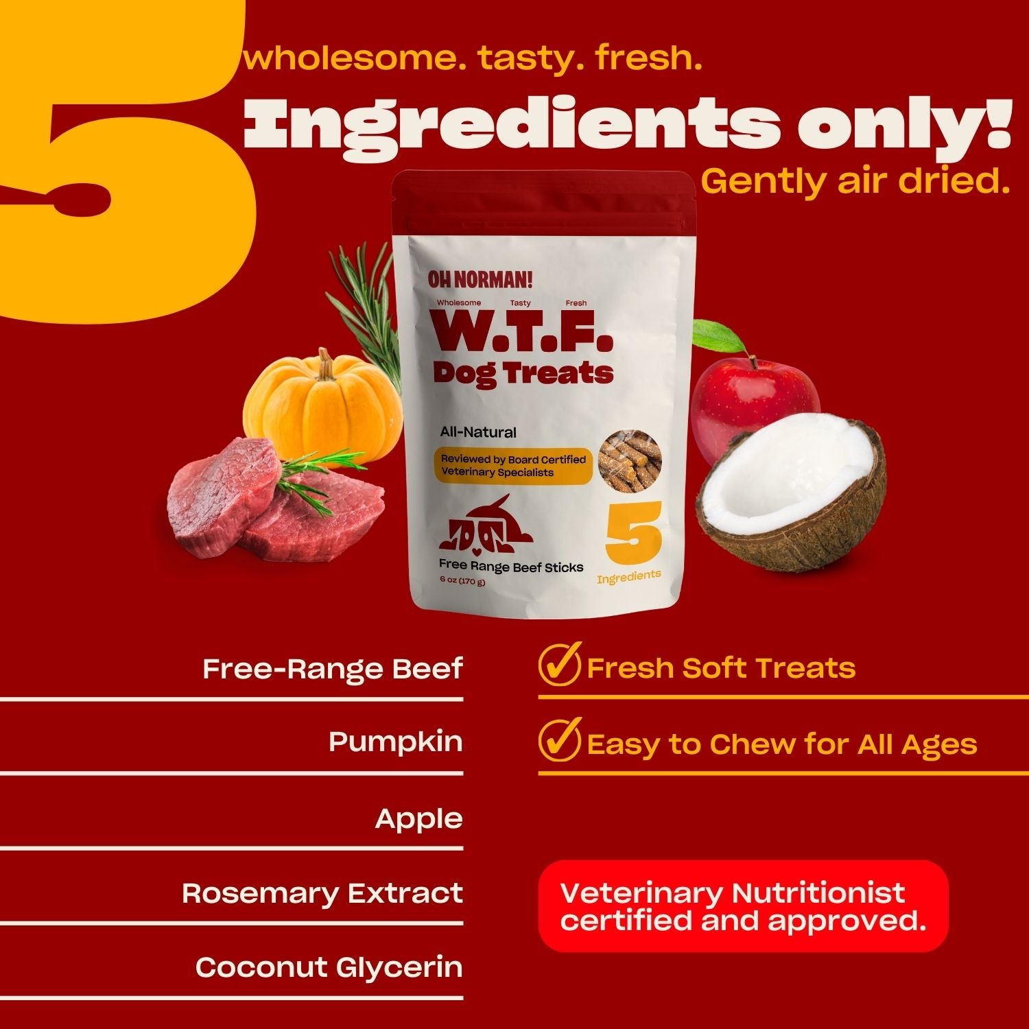 WTF Treats: Free Range Beef Jerky