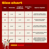 Size chart for Freeloader Dog Hoodie showing sizes XS to XL with measurements for neck, chest, and back length