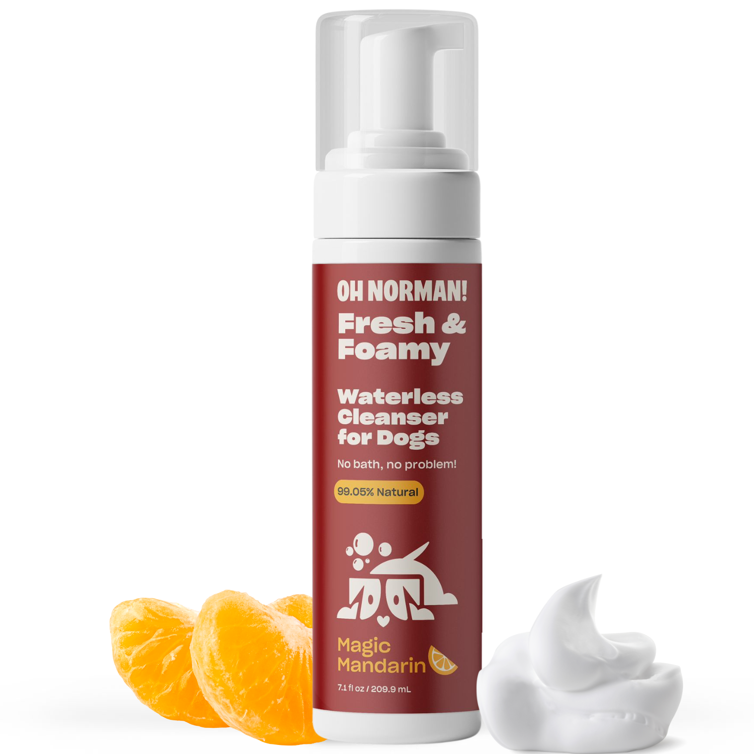 Tube of Bioré Charcoal Acne Foaming Wash next to mandarins and foam