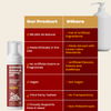 Comparison table showing Oh Norman benefits — 99.05% natural; made in USA; no artificial colors or fragrances; vegan