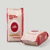 Front and side view of Clean The Eff Up! paw wipes pack with white flip-top dispenser and 100 wipes on light gray background