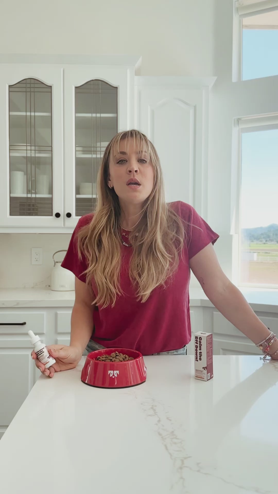 Itch product being used with dog food
